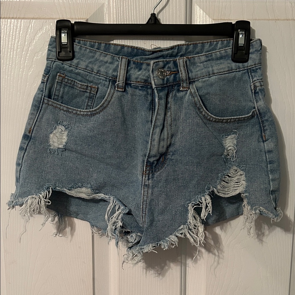 Distressed Denim Women Shorts